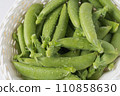 Fresh snap peas in a basket Fresh snap peas in a basket 110858630
