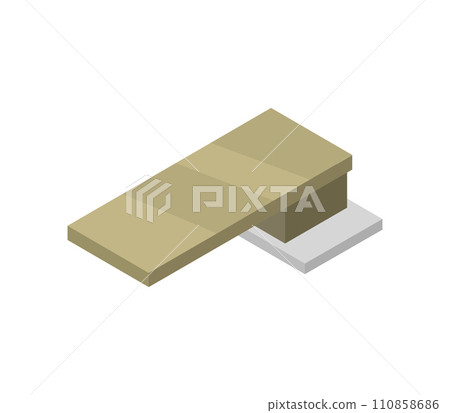 Isometric swimming pool trampoline Isometric swimming pool trampoline 110858686