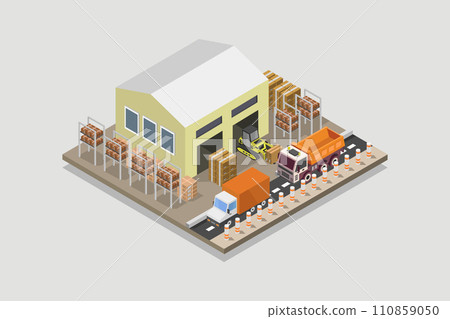 Isometric warehouse Isometric warehouse 110859050