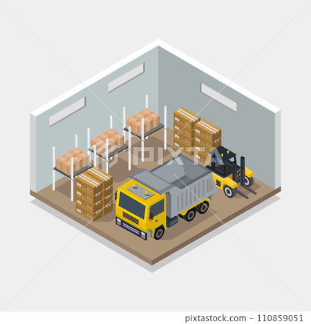 Isometric warehouse Isometric warehouse 110859051