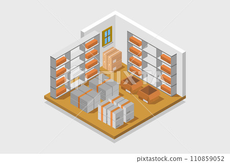 Isometric warehouse Isometric warehouse 110859052