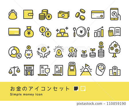 Money icon set _ (simple vector) 110859190