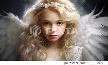 A beautiful angel girl with a noble atmosphere "AI generated image" 110859722