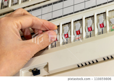 Operate the breaker switch 110859806