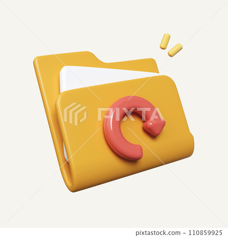 3d file refresh. file reloading and refreshing data icon. icon isolated on white background. 3d rendering illustration. Clipping path. 3d file refresh. file reloading and refreshing data icon. icon isolated on white background. 3d rendering illustration. Clipping path. 110859925
