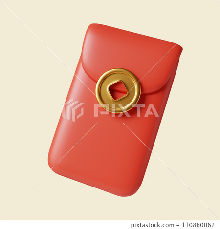 3d money bag. Mid autumn festival. icon isolated on yellow background. 3d rendering illustration. Clipping path. 3d money bag. Mid autumn festival. icon isolated on yellow background. 3d rendering illustration. Clipping path. 110860062