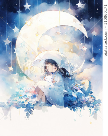 夢幻花園女孩和貓(AI 生成) 夢幻花園女孩和貓(AI 生成) 110860171