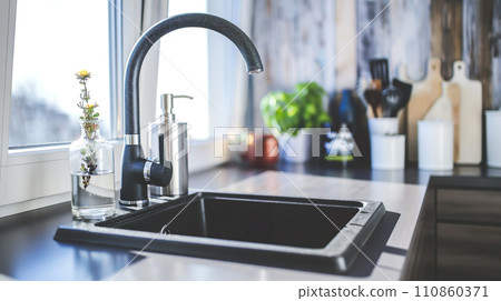 Stylish kitchen sink 02 Stylish kitchen sink 02 110860371