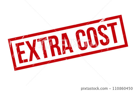 Extra Cost Rubber Stamp Seal Vector Extra Cost Rubber Stamp Seal Vector 110860450