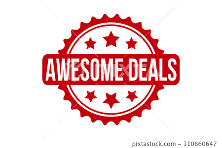 Awesome Deals Rubber Stamp Seal Vector Awesome Deals Rubber Stamp Seal Vector 110860647
