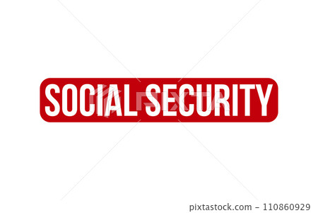 Social Security Rubber Stamp Seal Vector 110860929