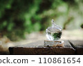 glass apple on the table 110861654