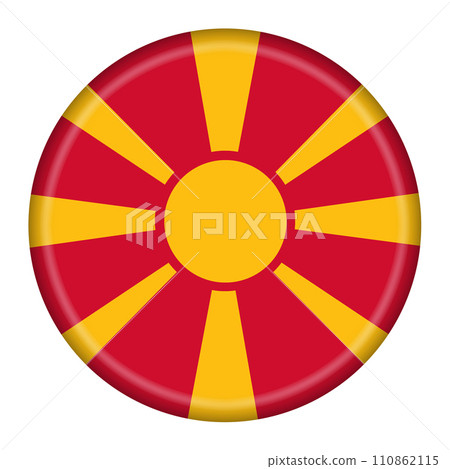Macedonia flag button 3d illustration with clipping path Macedonia flag button 3d illustration with clipping path 110862115