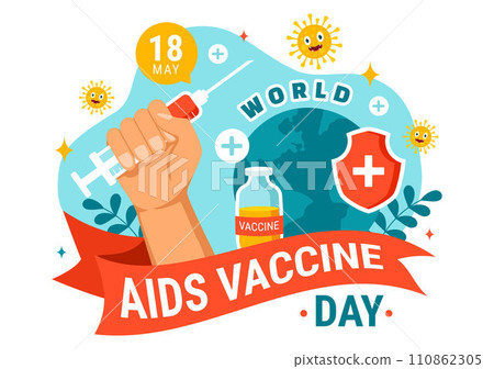 World Aids Vaccine Day Vector Illustration on 18 May with Injection to Prevention and Awareness Health Care in Flat Cartoon Background Design World Aids Vaccine Day Vector Illustration on 18 May with Injection to Prevention and Awareness Health Care in Flat Cartoon Background Design 110862305
