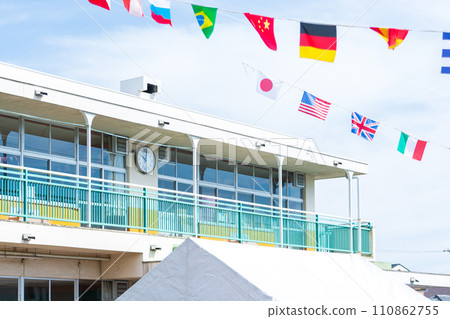 學校、保育園、幼兒園建築/校舍|運動會形象 110862755