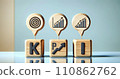 Key Performance Indicators (KPIs) concept visualized with target and growth charts, representing the use of business intelligence to gauge progress towards goals 110862762