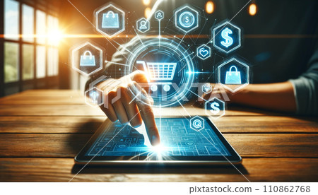 Online Shopping and Digital Payment System Concept 110862768