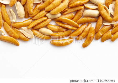 persimmon pea on white background 110862865