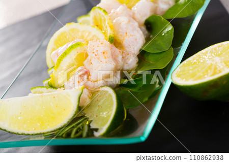 Freshly prepared merluza ceviche Freshly prepared merluza ceviche 110862938