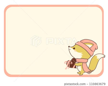 狐狸框架與巧克力心 110863679