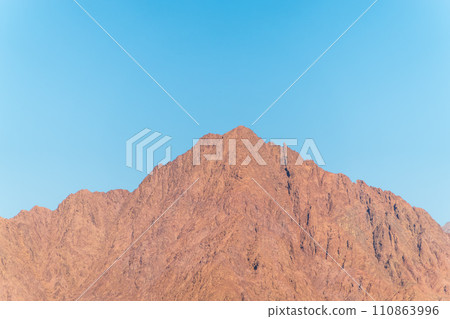 Mountains in the desert near Sharm El Sheikh, Egypt. Panorama Mount Moses Sinai. 110863996