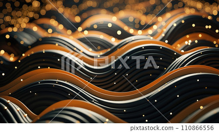 像日本波浪一樣的抽像三維圖案背景“AI生成圖像” 110866556