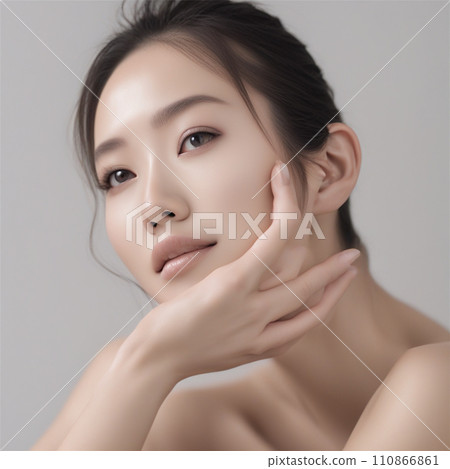 關心自己皮膚的亞裔女性 110866861