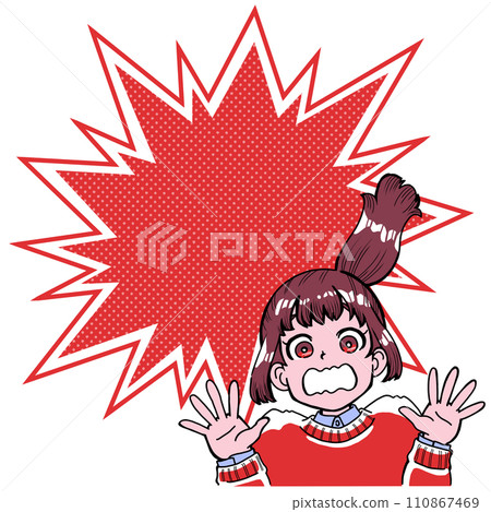 Thought bubble and girl 110867469