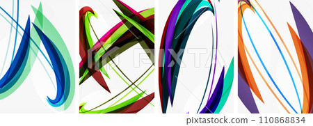 Abstract colorful wave posters for wallpaper, business card, cover, poster, banner, brochure, header, website Abstract colorful wave posters for wallpaper, business card, cover, poster, banner, brochure, header, website 110868834