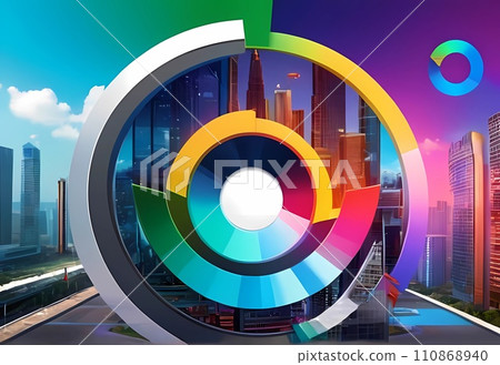 未來主義建築與能源廣告風格壁紙背景 110868940