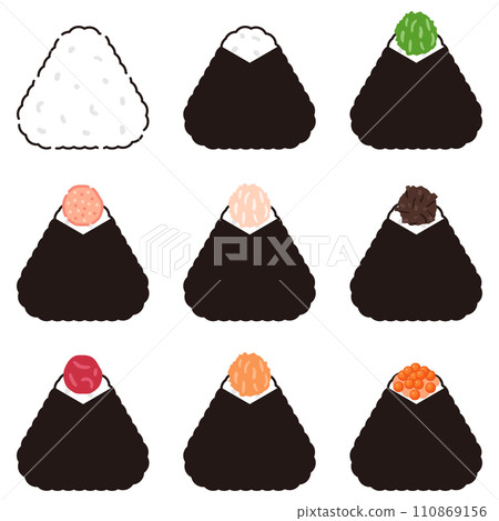 Rice ball illustration set 2 110869156
