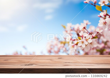 櫻花和頂板背景素材01 110869242