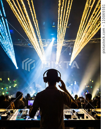 DJ performing live DJ performing live 110869381
