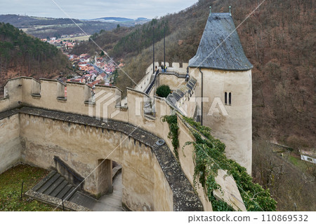 Karlstejn famous gothic Bohemian castle near Prague capital of Czech Republic 110869532