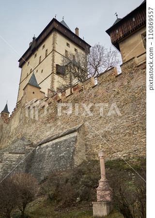 Karlstejn famous gothic Bohemian castle near Prague capital of Czech Republic 110869557