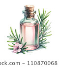 Rosemary Essential Oil in Glass Bottle	 110870068