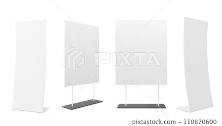 3D set of blank advertising stands 3D set of blank advertising stands 110870600