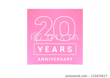 20 years anniversary vector icon, logo. Graphic design element with number 20 years anniversary vector icon, logo. Graphic design element with number 110870627