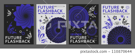 Y2k style poster design template 110870644