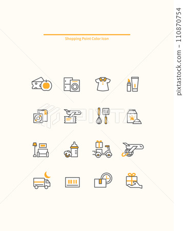 Point Color Line Icon 110870754