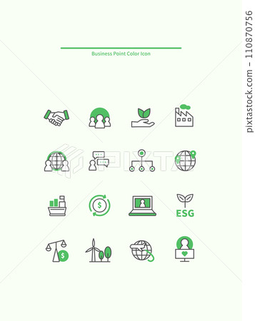 Point Color Line Icon 110870756