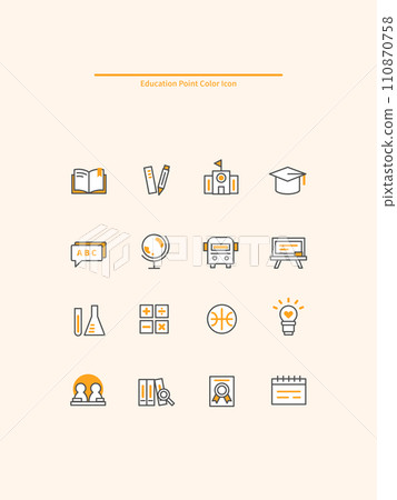 Point Color Line Icon 110870758