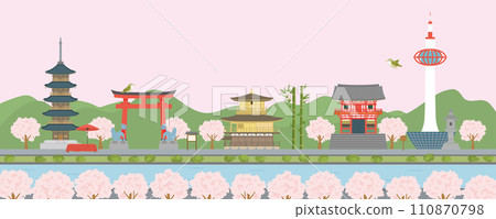 京都的街道在春天 110870798