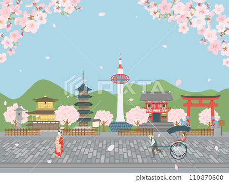 京都的街道在春天 110870800