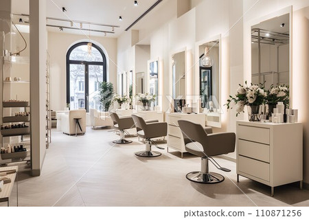 Interior view of hair salon 02 Interior view of hair salon 02 110871256