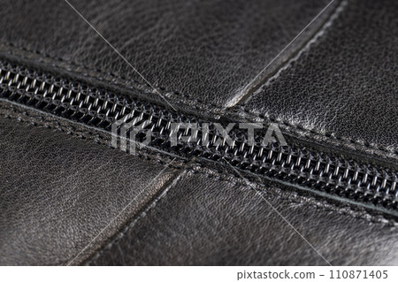parts and details of clothing made of black leather 110871405