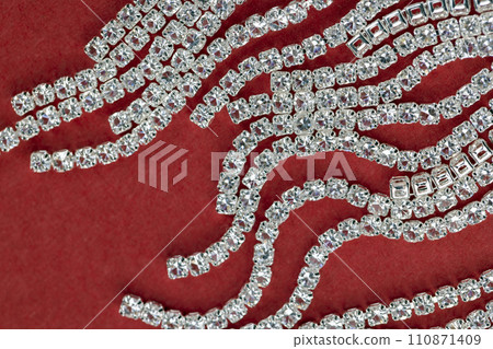 shiny artificial glass jewelry stones, close up shiny artificial glass jewelry stones, close up 110871409
