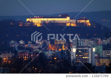 City Brno - Czech Republic - Europe. Spilberk - beautiful old castle and fortress forming the dominant of the city of Brno. 110871709