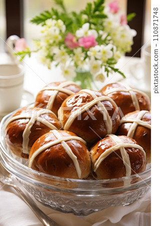 AI-generated content. Easter baked goods, capturing the essence of festive treats 110871748