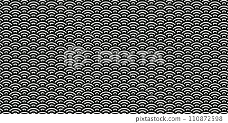 Black Qinghai wave Japanese pattern, background material Black Qinghai wave Japanese pattern, background material 110872598